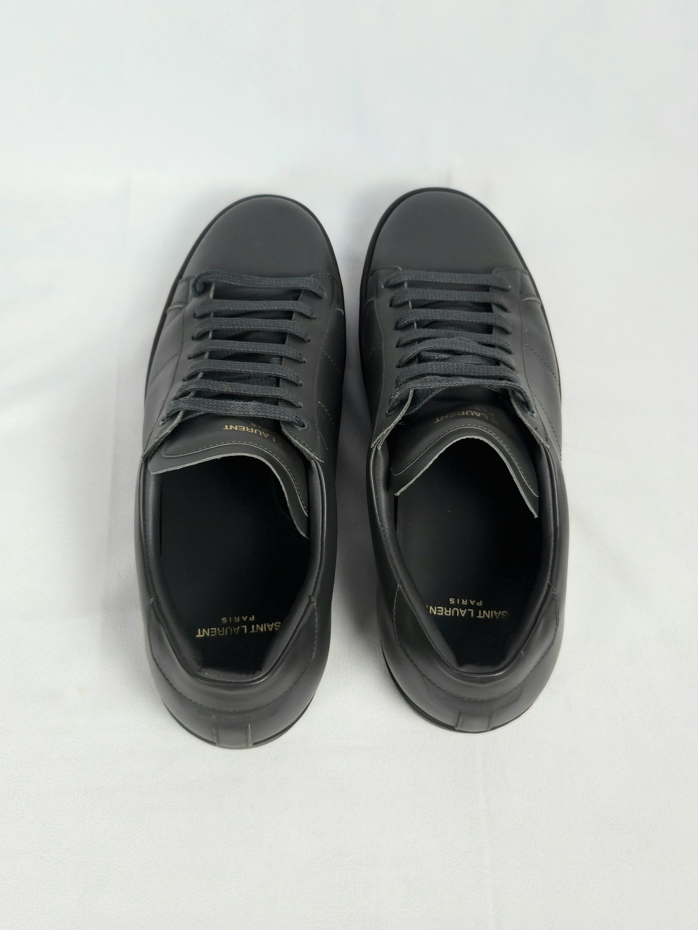 Saint Laurent SL/01 Gray Leather Low-Top Sneakers | US 10.5/EU 43.5 | Dust Bag - Picture 9 of 12